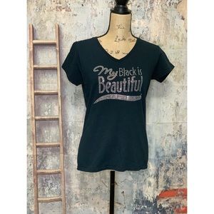 (NWOT) My Black is Beautiful Rhinestone T-shirt
